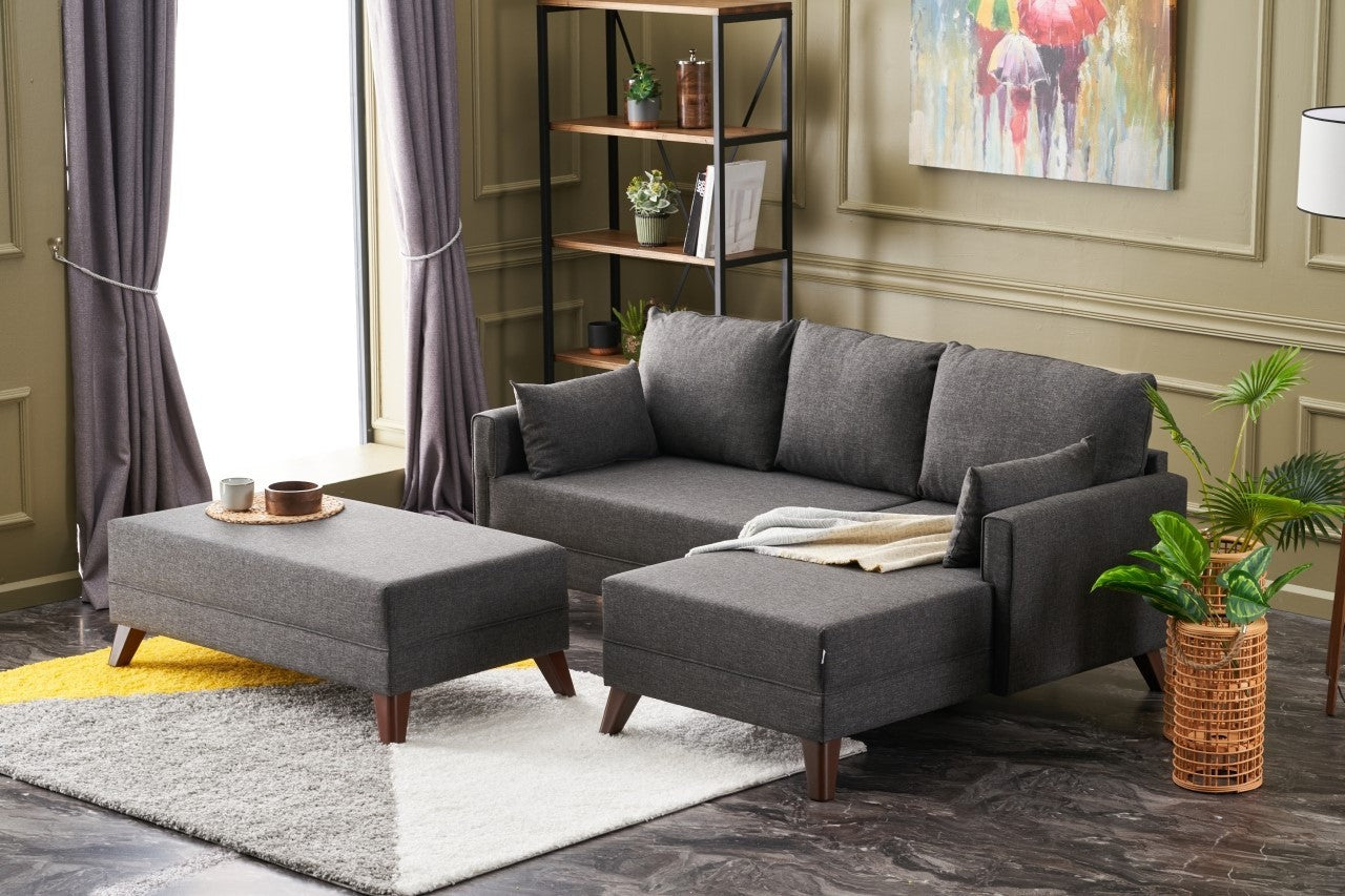 Canapé d'angle Bella Mini Corner Sofa Right - Anthracite