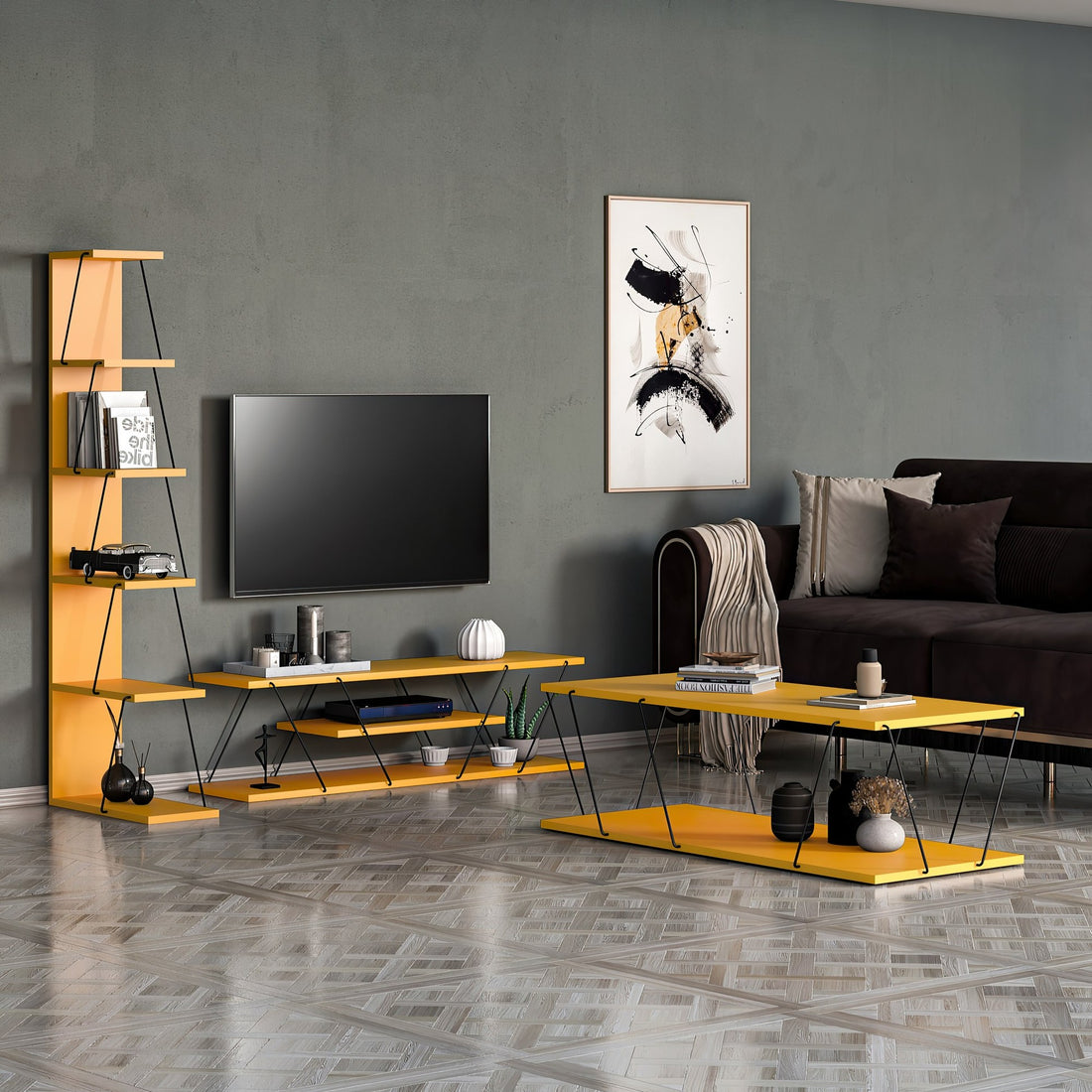 Ensemble de meubles de salon Epsilon - Yellow