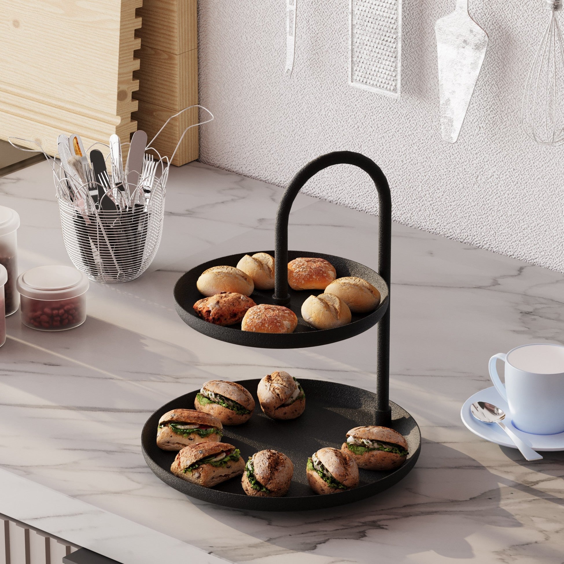 Accessoire en métal décoratif Kormen - Black