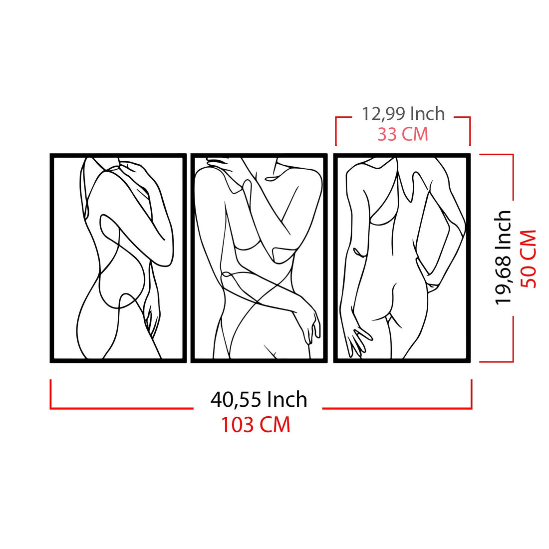 Accessoire mural en métal décoratif Sexy Lady 3