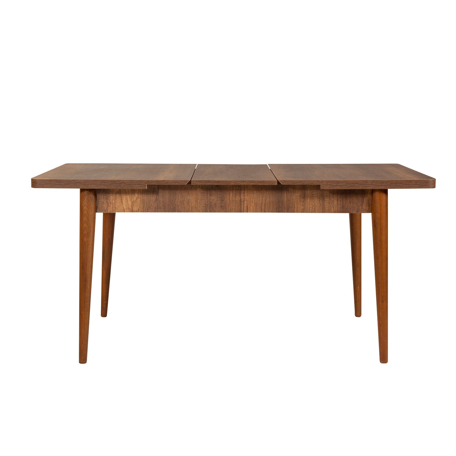 Table à manger extensible et jeu de chaises (5 pièces) Vina Walnut Dark Blue