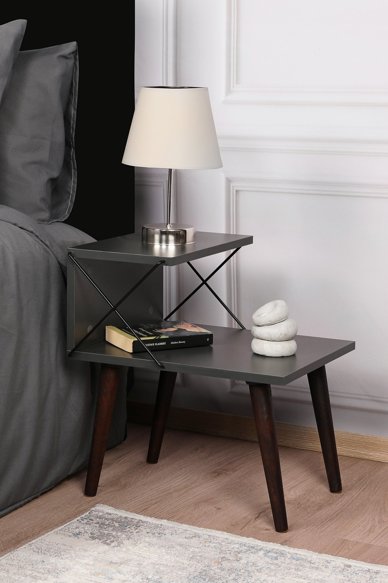 Table de chevet Cross - Anthracite