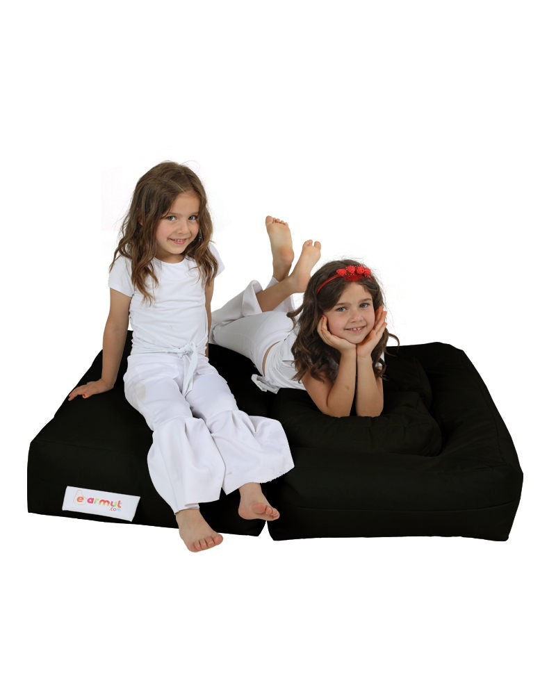 Pouf de jardin Kids Double Seat Pouf - Black