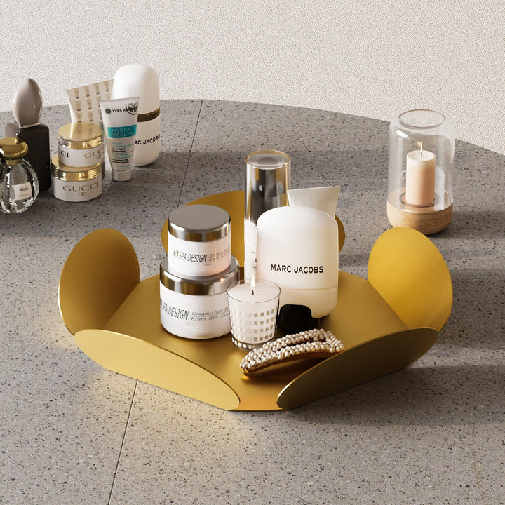 Ensemble d'accessoires décoratifs en métal (3 pièces) Rodos-B - Gold