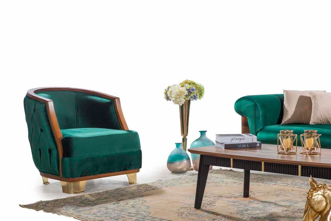 Nish Fauteuil Bergère vert