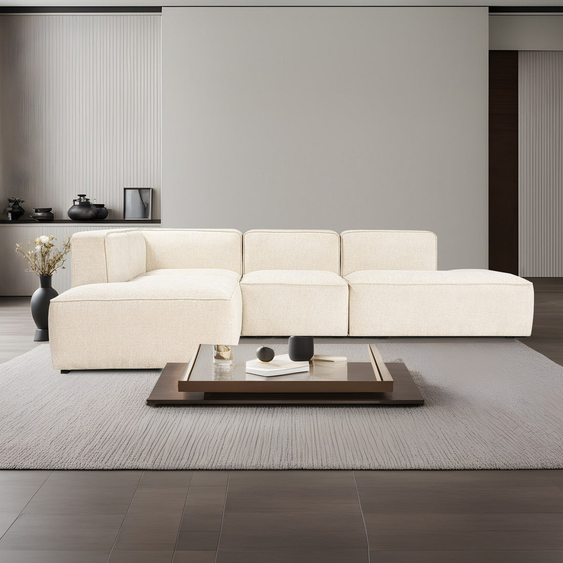 Canapé d'angle More M (M4-M2-M1-M3) - Cream