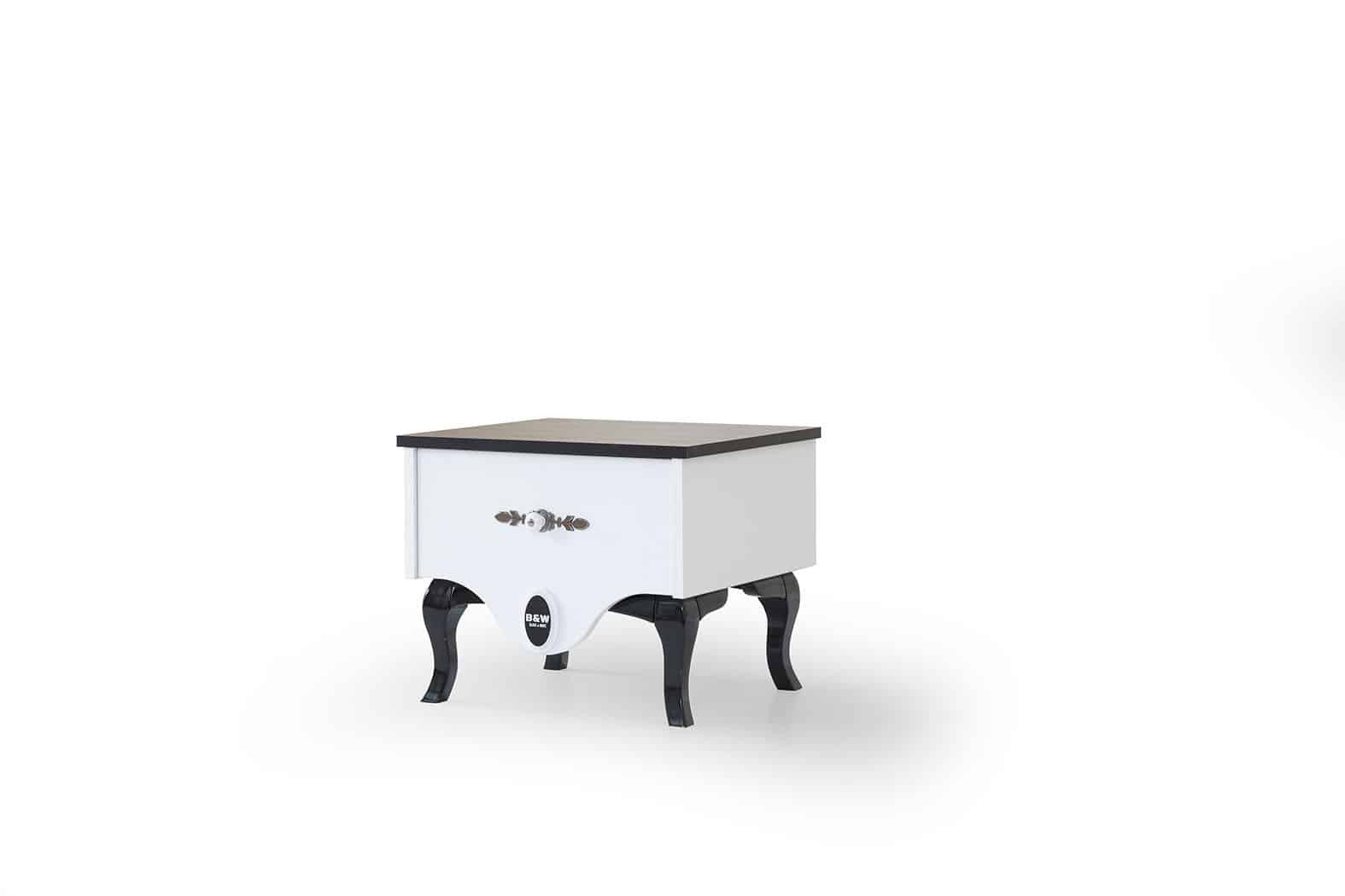 Table de chevet enfant Black And White 1 tiroirs