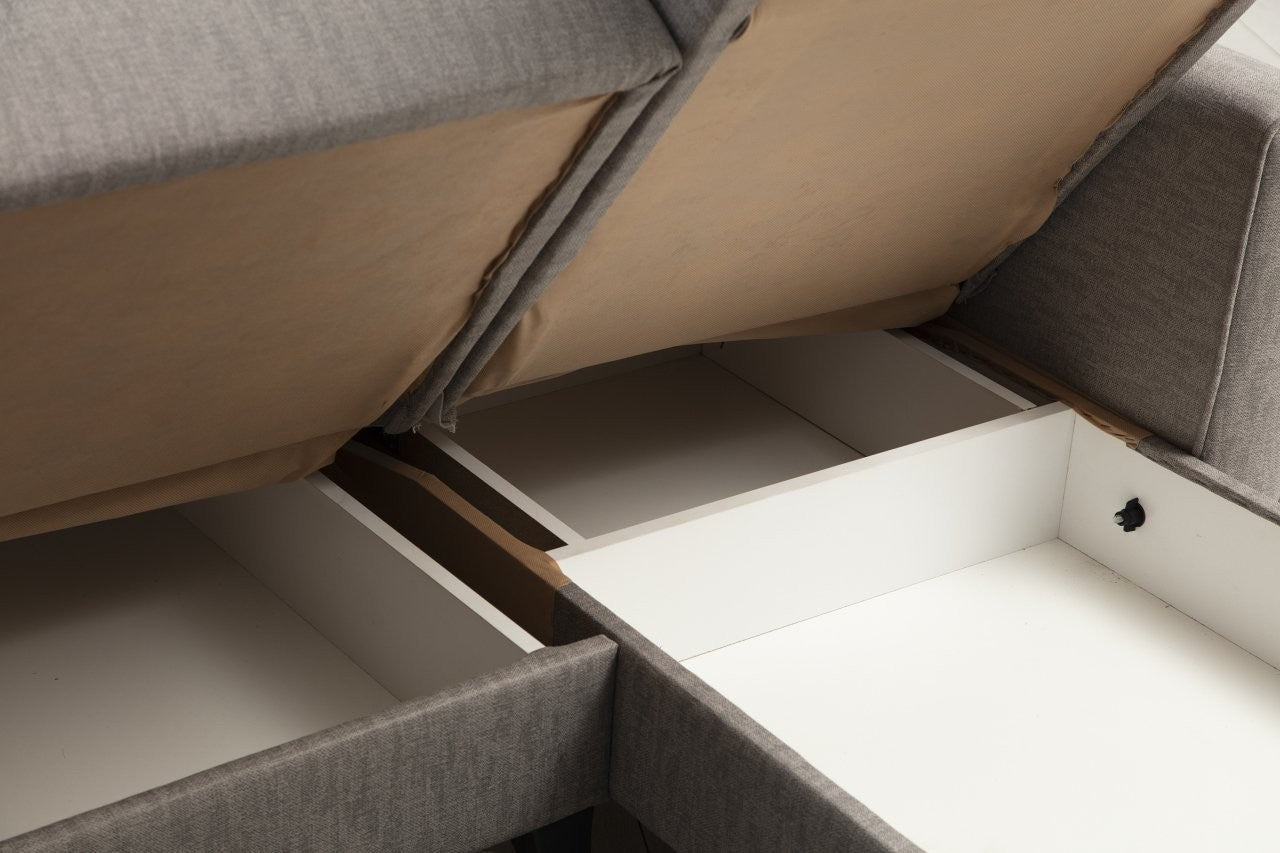 Canapé d'angle Alkon L - Light Grey, Dark Grey