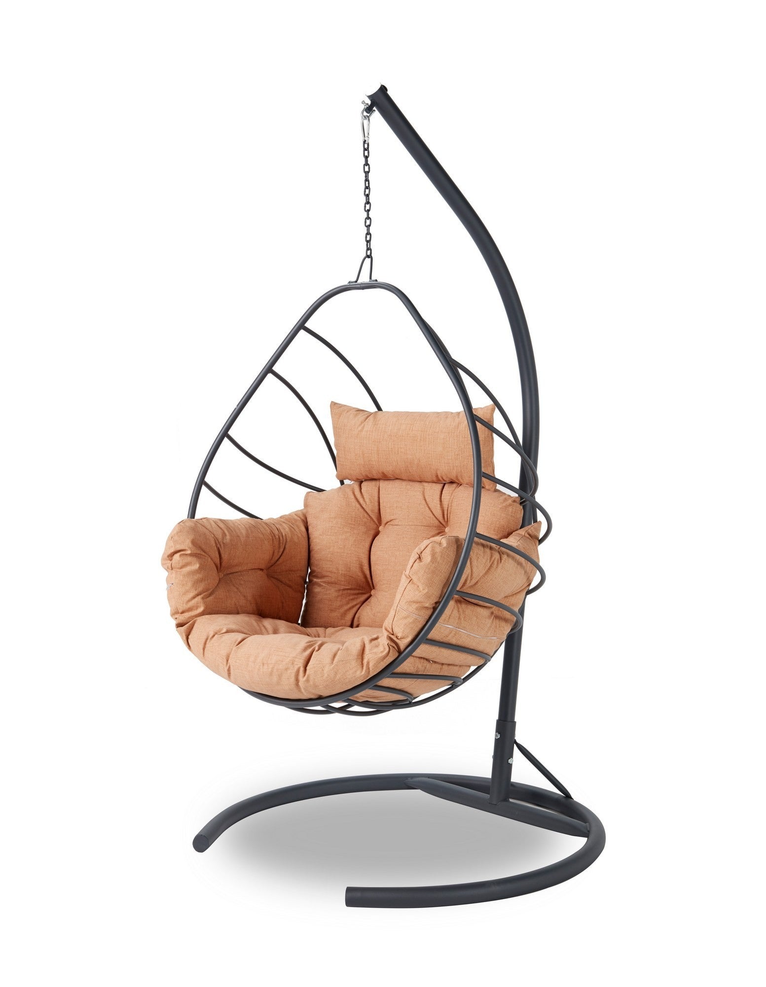 Chaise de balançoire unique de jardin Anka - Anthracite, Brown