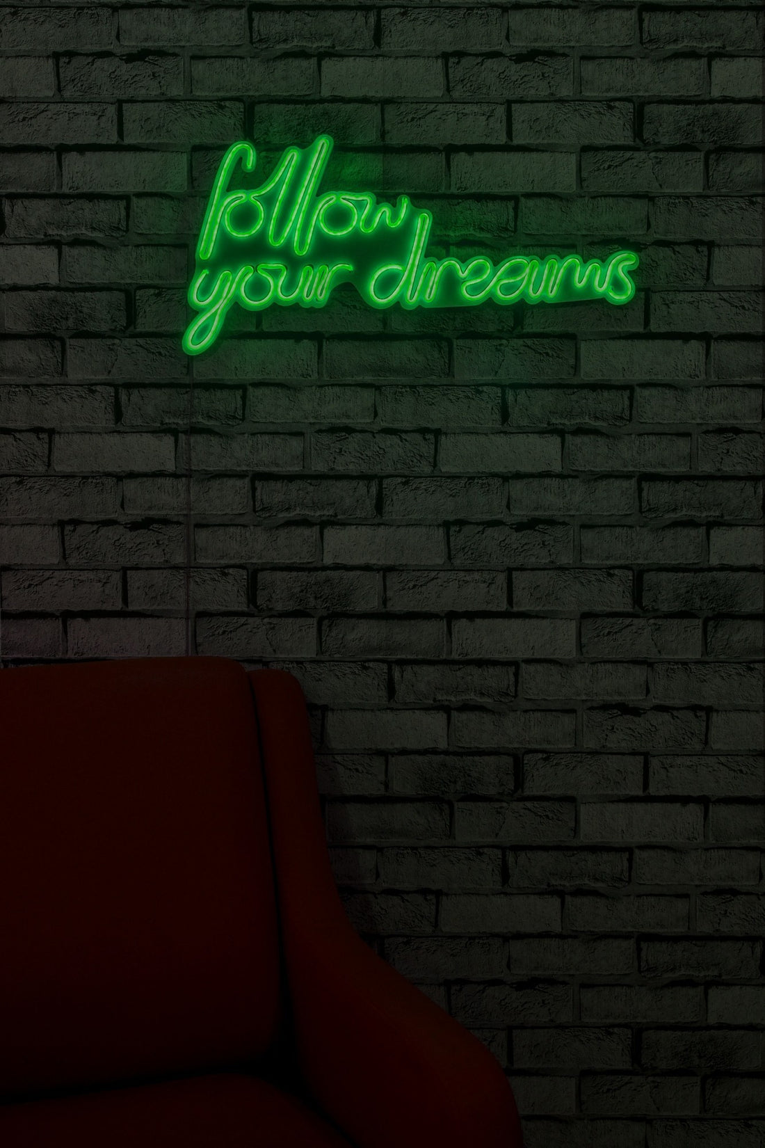 Éclairage LED en plastique décoratif Follow Your Dreams - Green