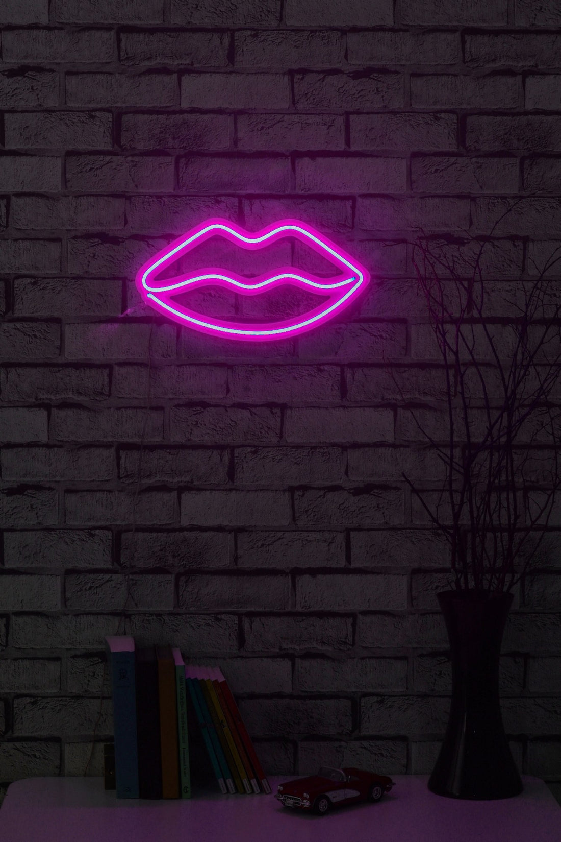 Éclairage LED en plastique décoratif Lips - Pink