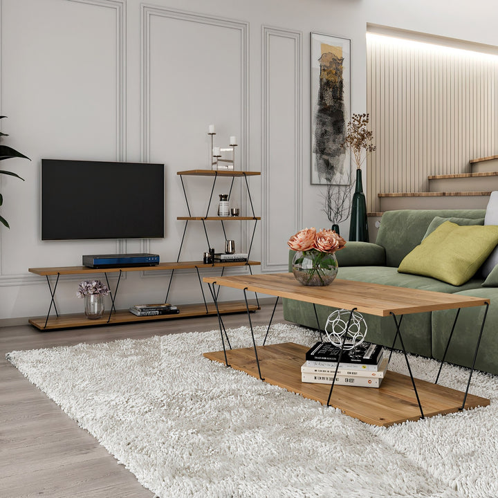 Ensemble de meubles de salon Basak - Pine