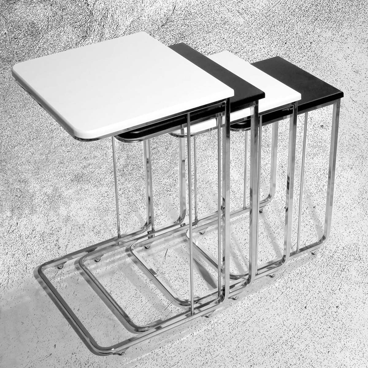 Vegas Table Gigognes Blanc Noir