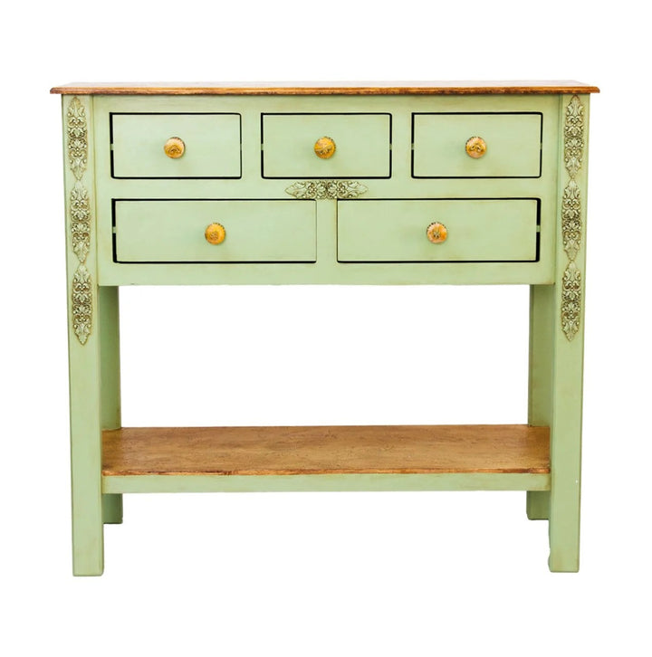 Commode Sardaigne à cinq tiroirs sculptés