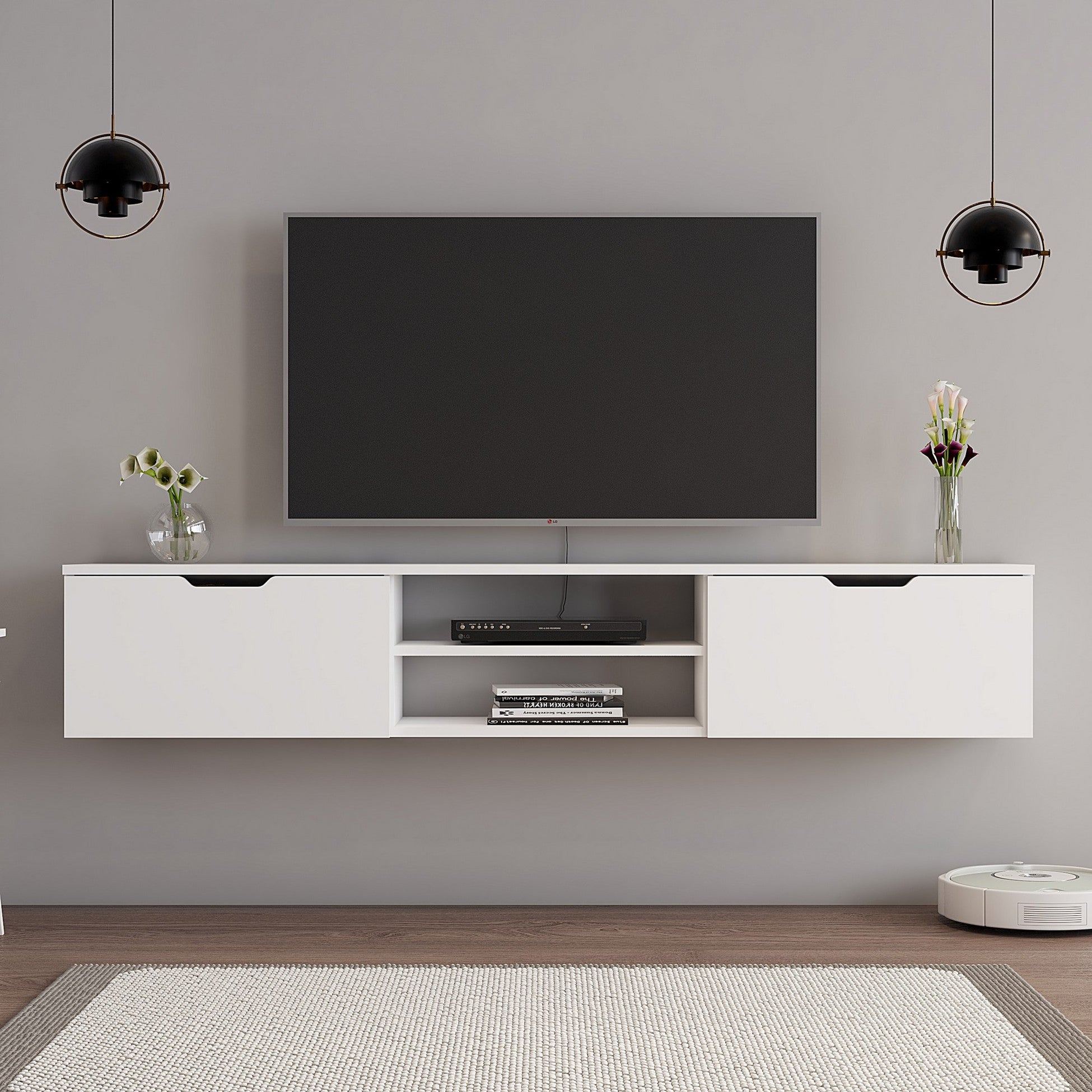 Unité de télévision Denoya 2 TV Unit - White v2