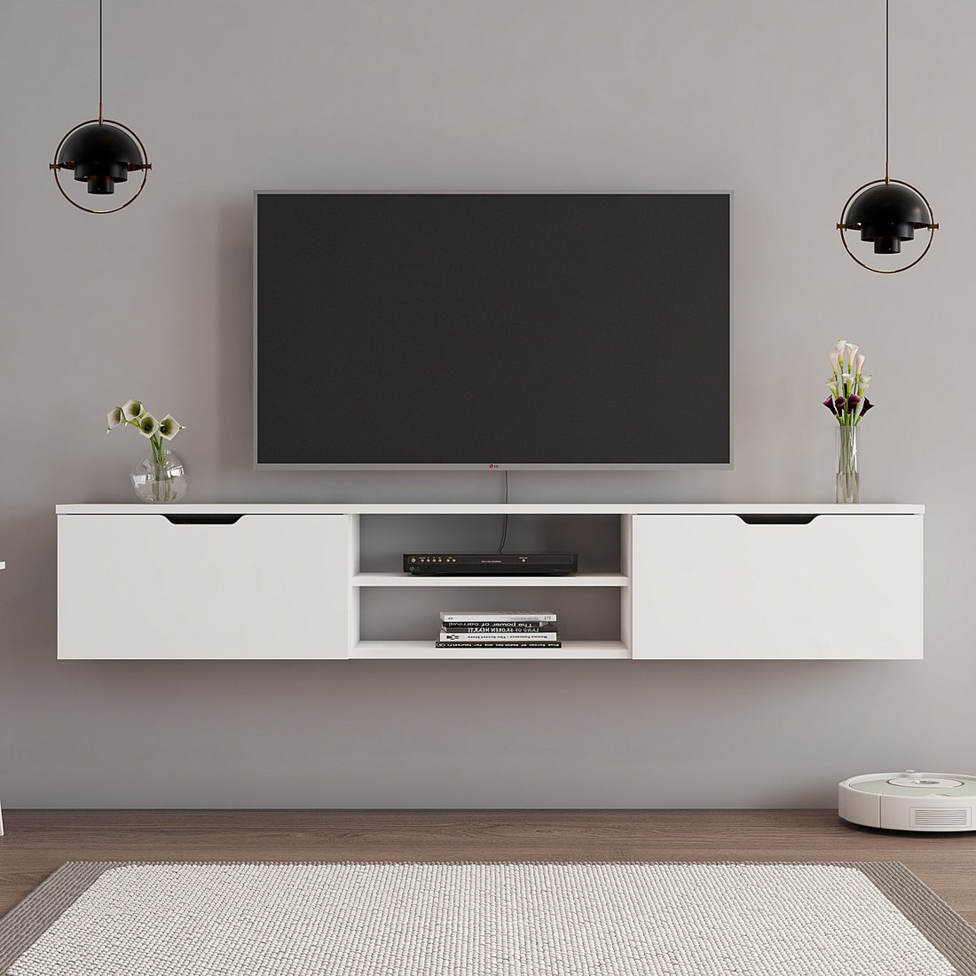 Unité de télévision Denoya 2 TV Unit - White v2