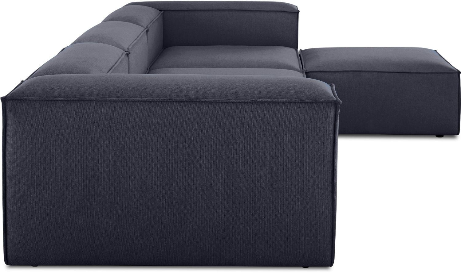 Canapé modulable 4 places en Lin avec pouf Frid