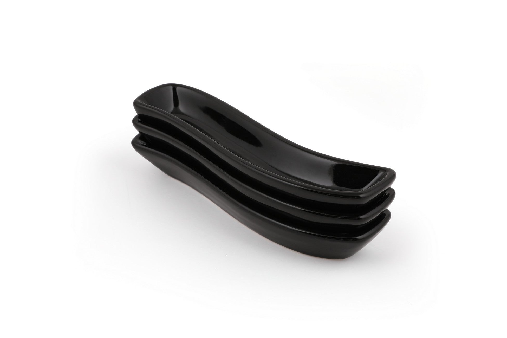 Plate Set (3 Pieces) Black Ivory Olive Pot 18 Cm 3 Pieces