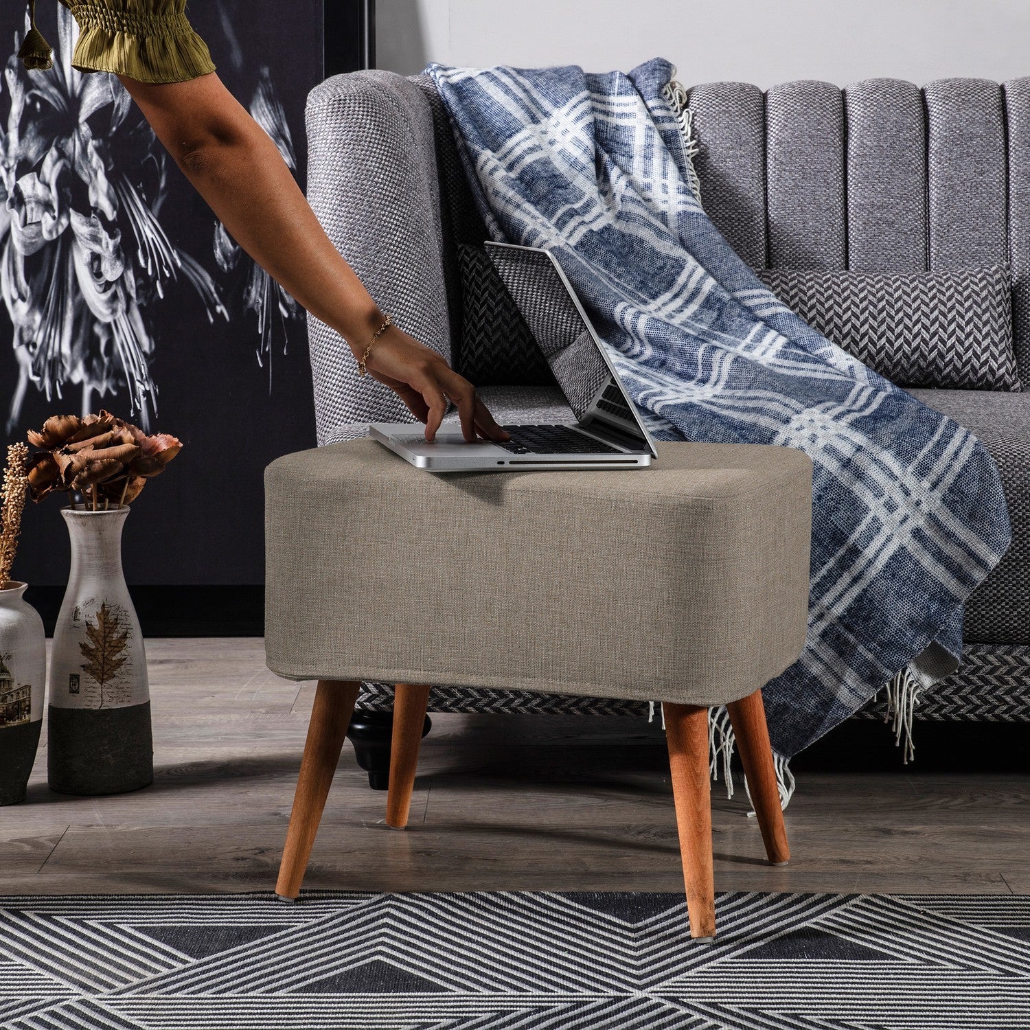 Albina Pouf Crème foncé