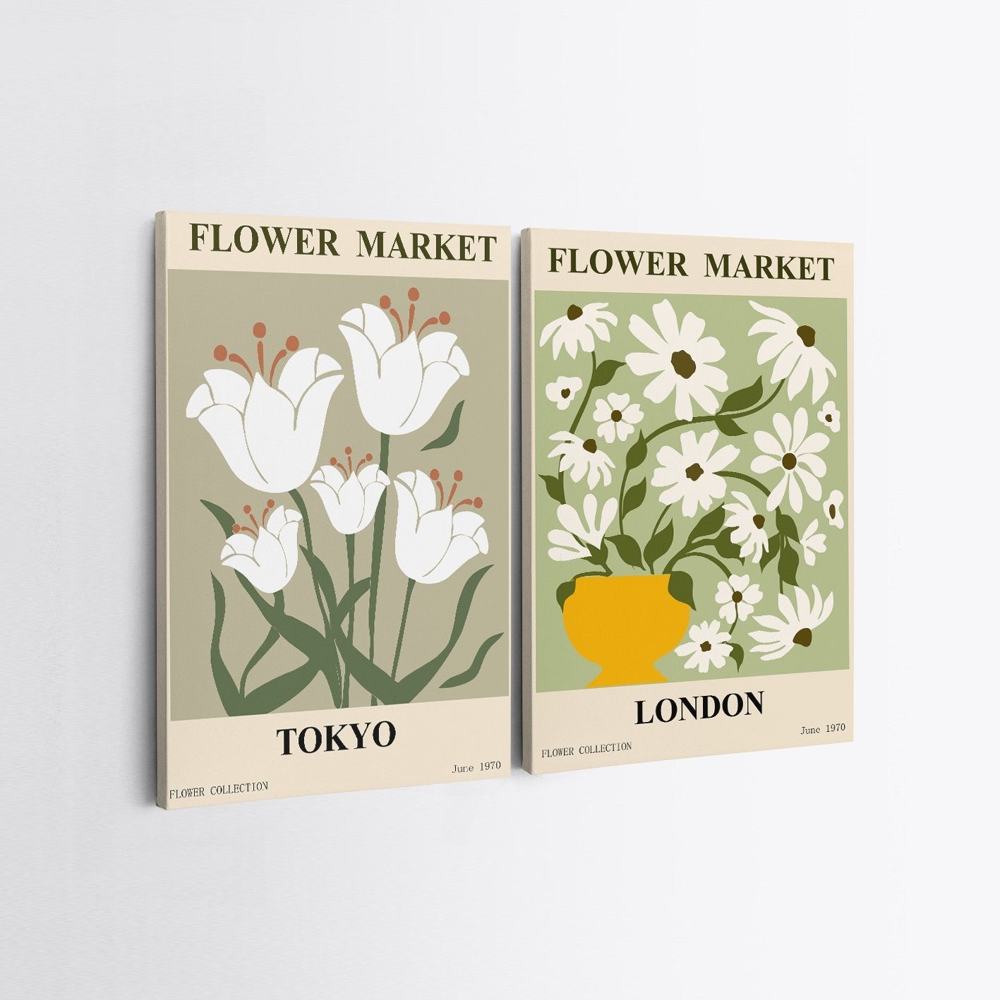 Peinture décorative en toile (2 pièces) 2KNV4334 - 50 x 70