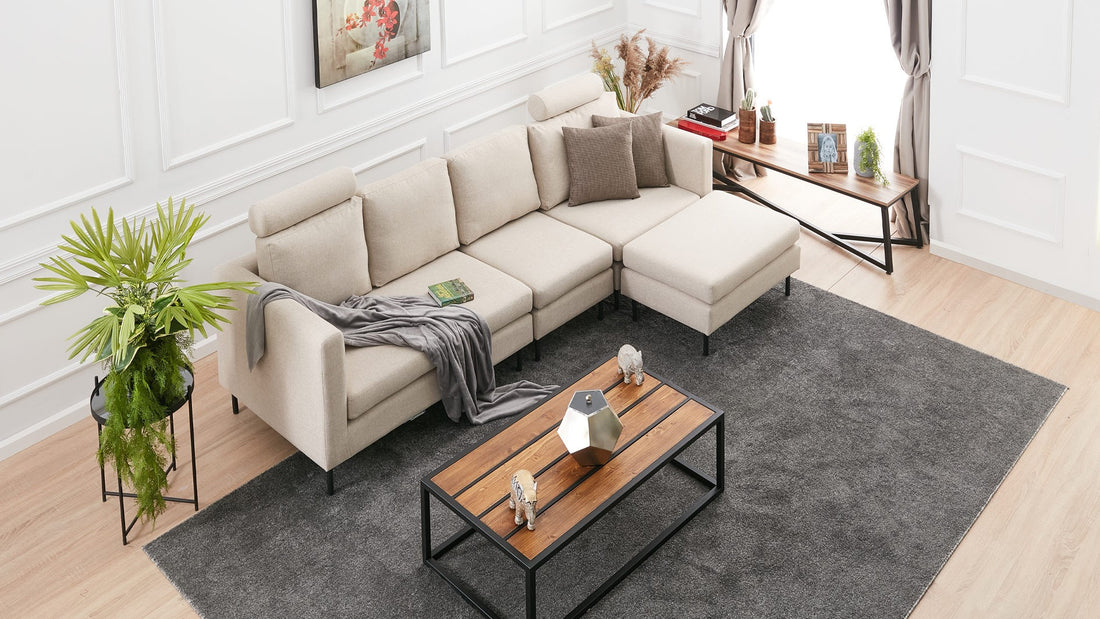 Canapé d'angle Mino - Cream