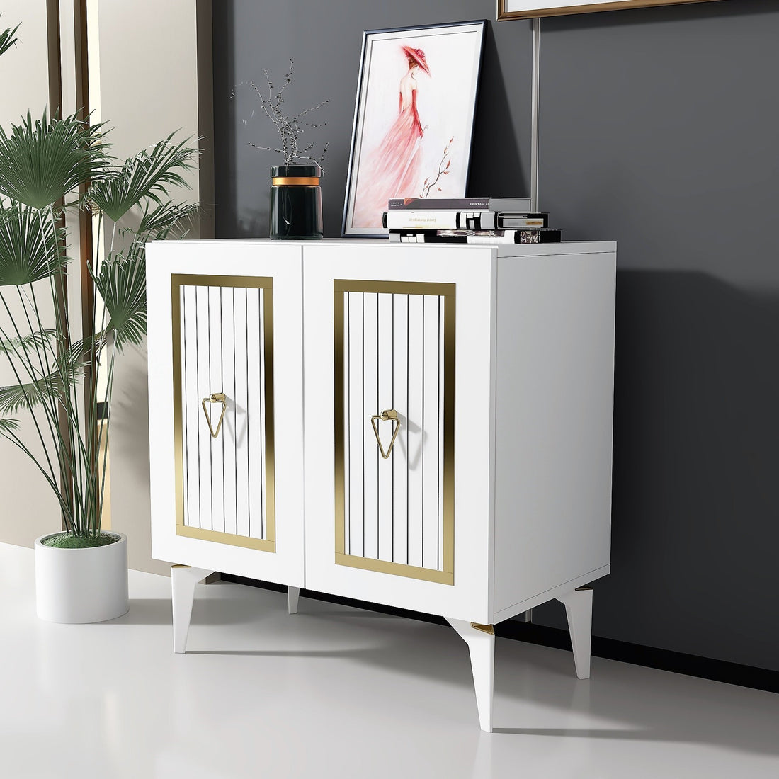 Console Capri - White, Gold