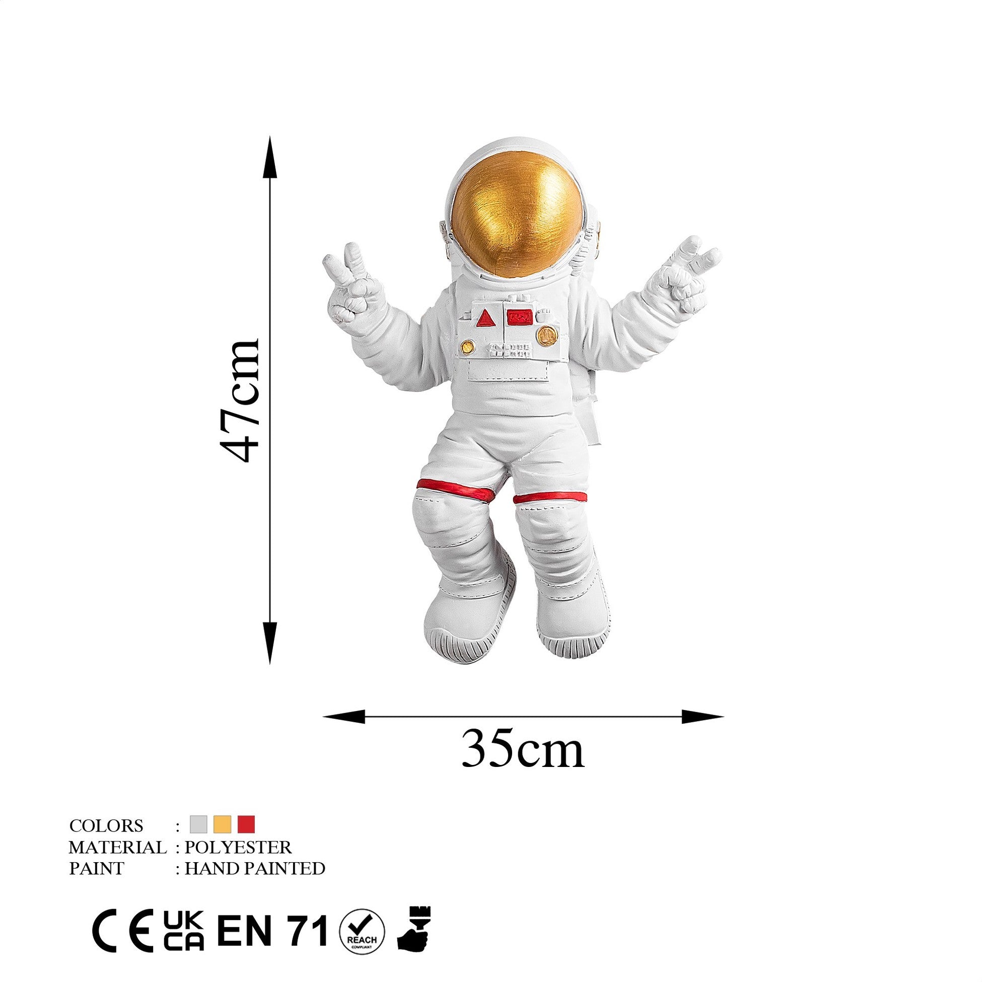 Accessoire mural décoratif Peace Sign Astronaut - 1