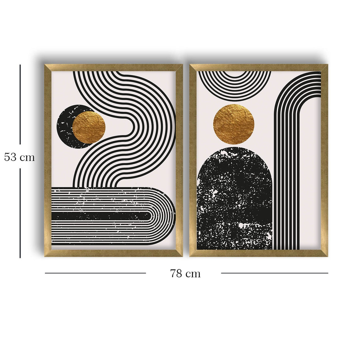 Peinture MDF encadrée décorative (2 pièces) 2P3853NISCT-015