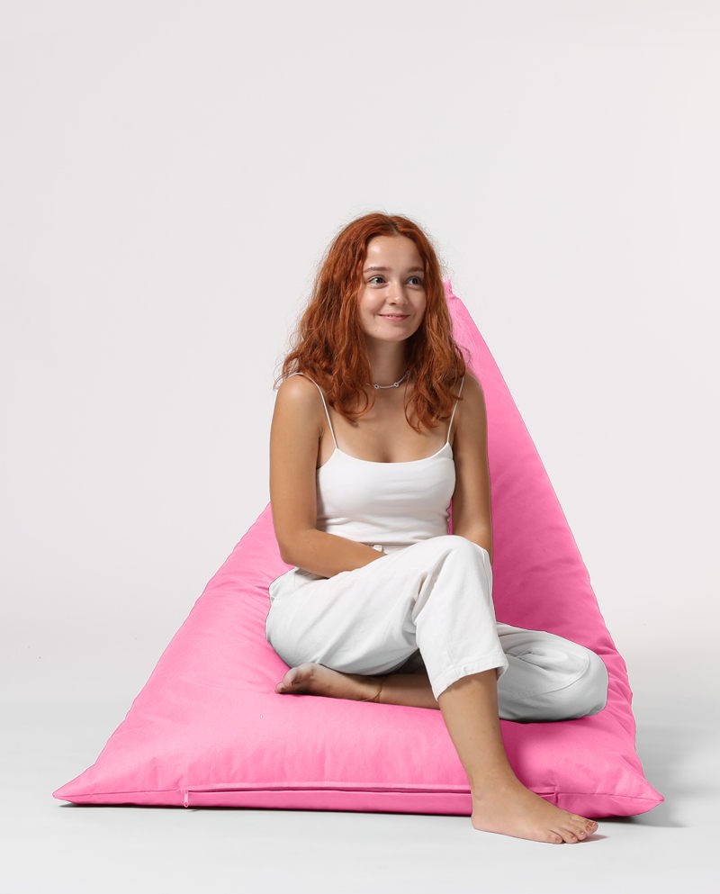 Sac de haricots de jardin Pyramid Big Bed Pouf - Pink