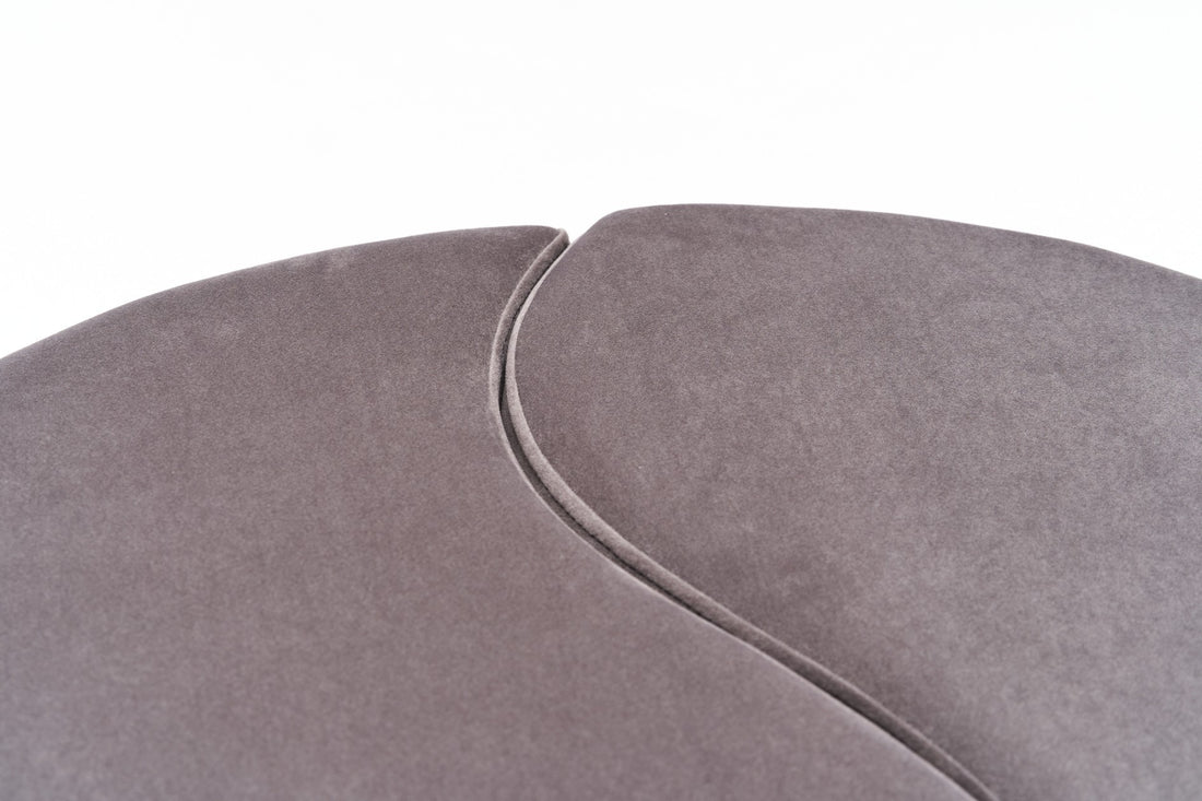 Lot de 2 poufs puzzle Ratsel L43xH40cm Velours Taupe