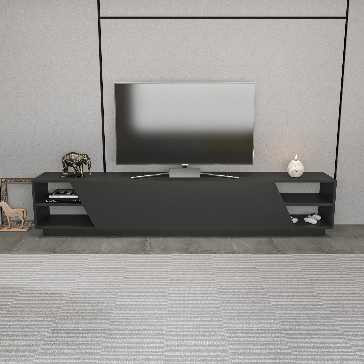 Meuble TV Rhodes - Anthracite