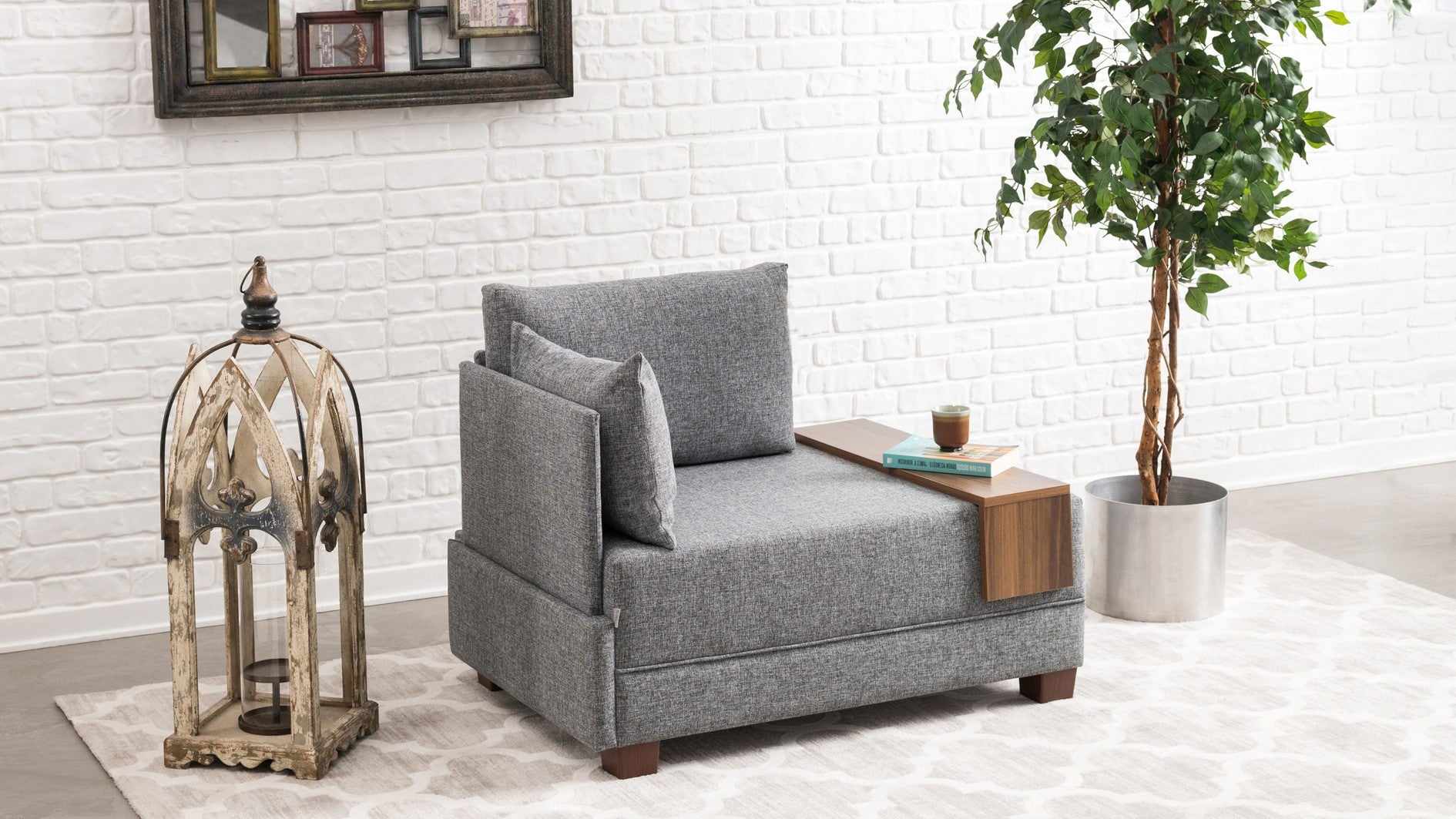 Canapé 1 place Fly Armchair Left - Grey