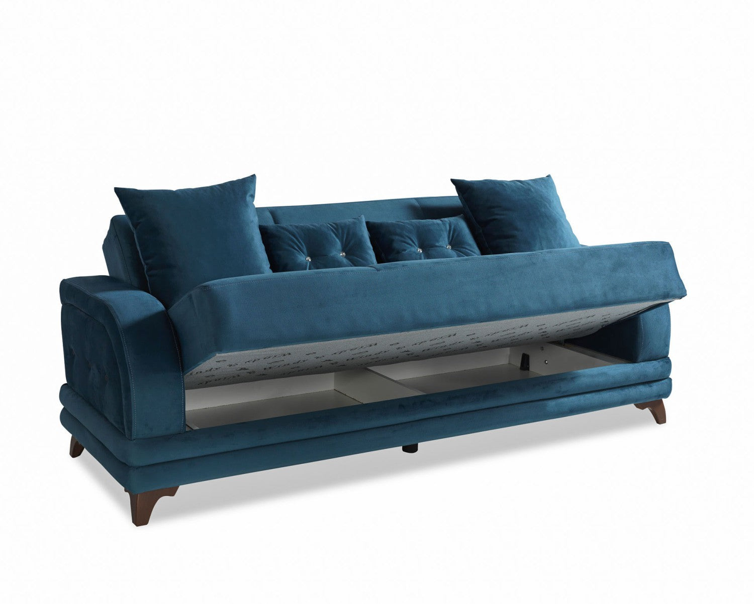 Asya canapé lit clic-clac 3 places avec coffre de rangement