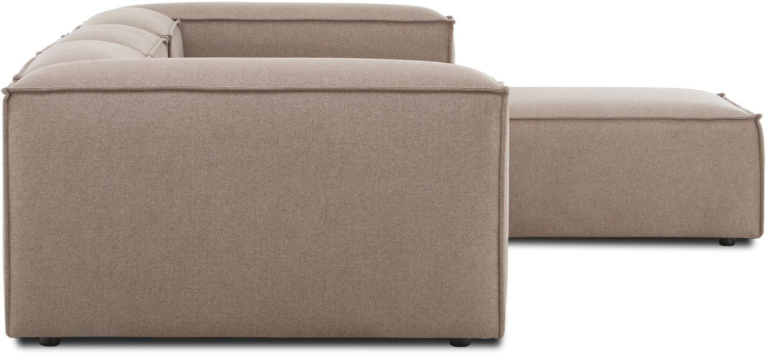 Canapé modulable 4 places en Lin avec pouf Frid