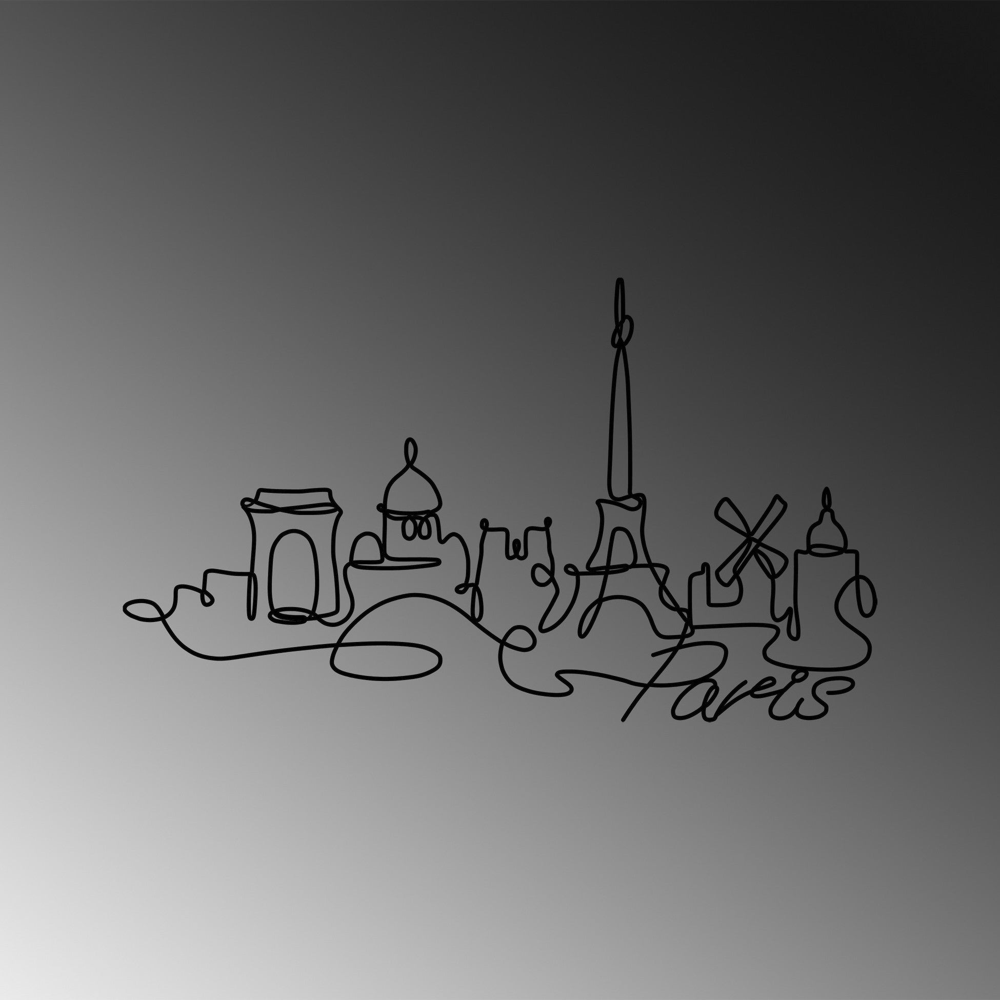 Accessoire mural en métal décoratif Paris