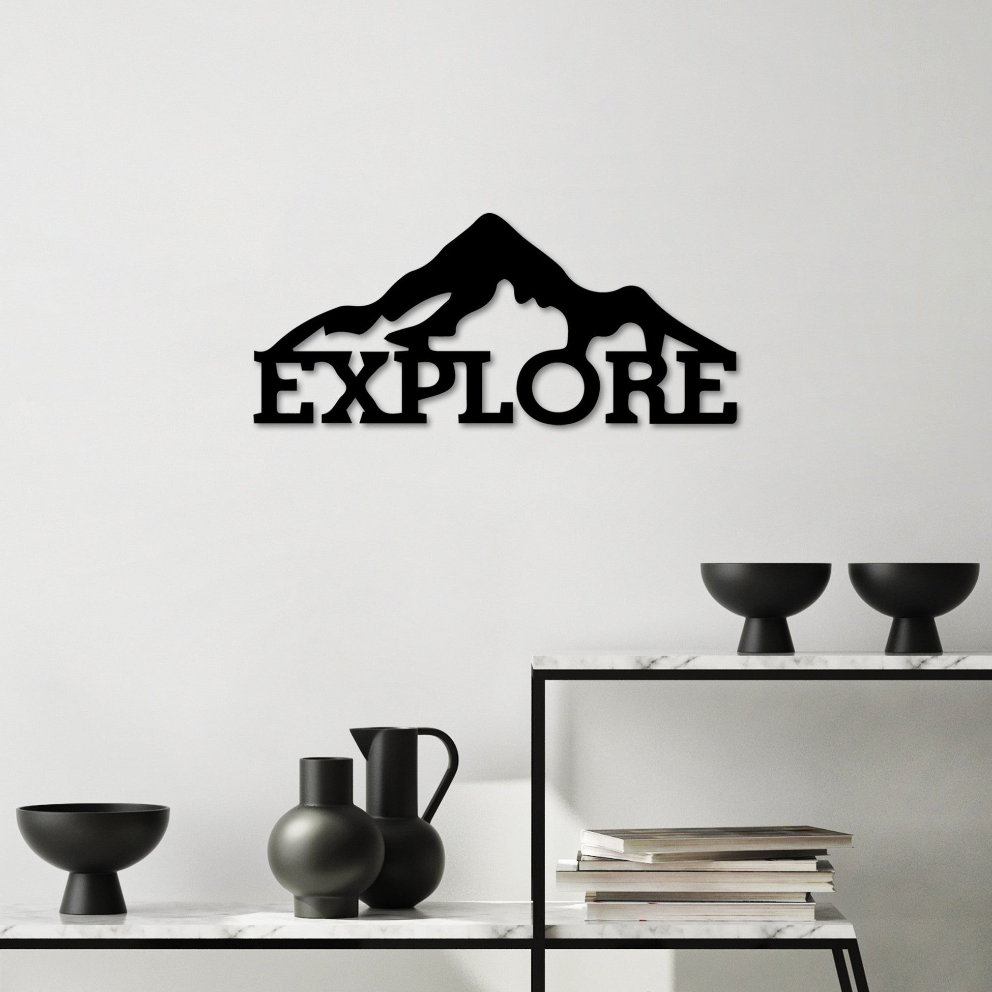 Accessoire mural en métal décoratif Explore