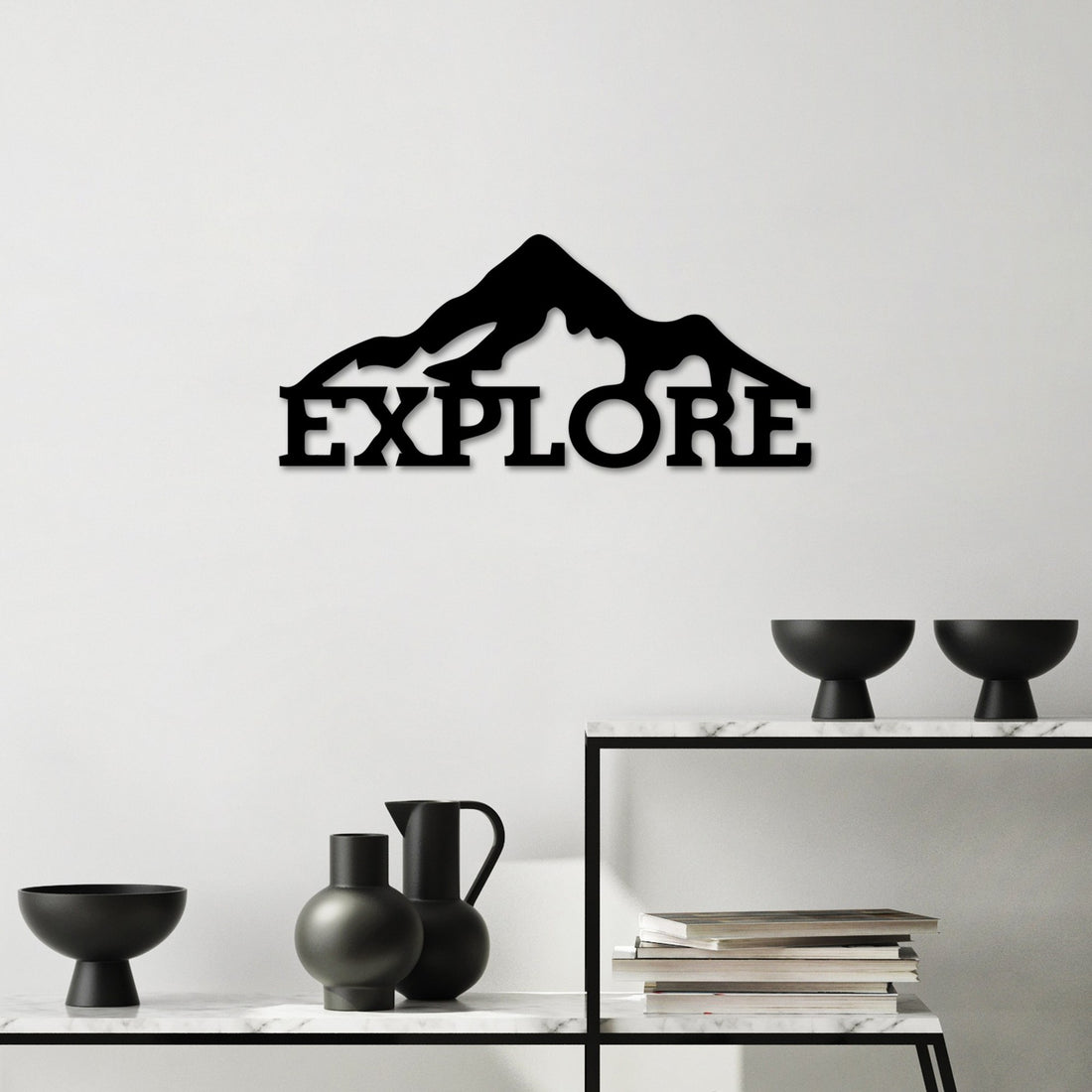 Accessoire mural en métal décoratif Explore