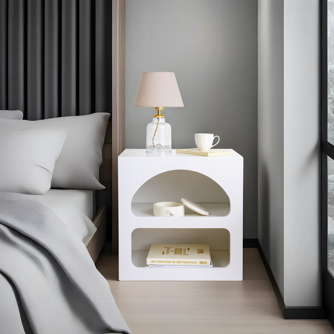 La table de nuit Lorin - White