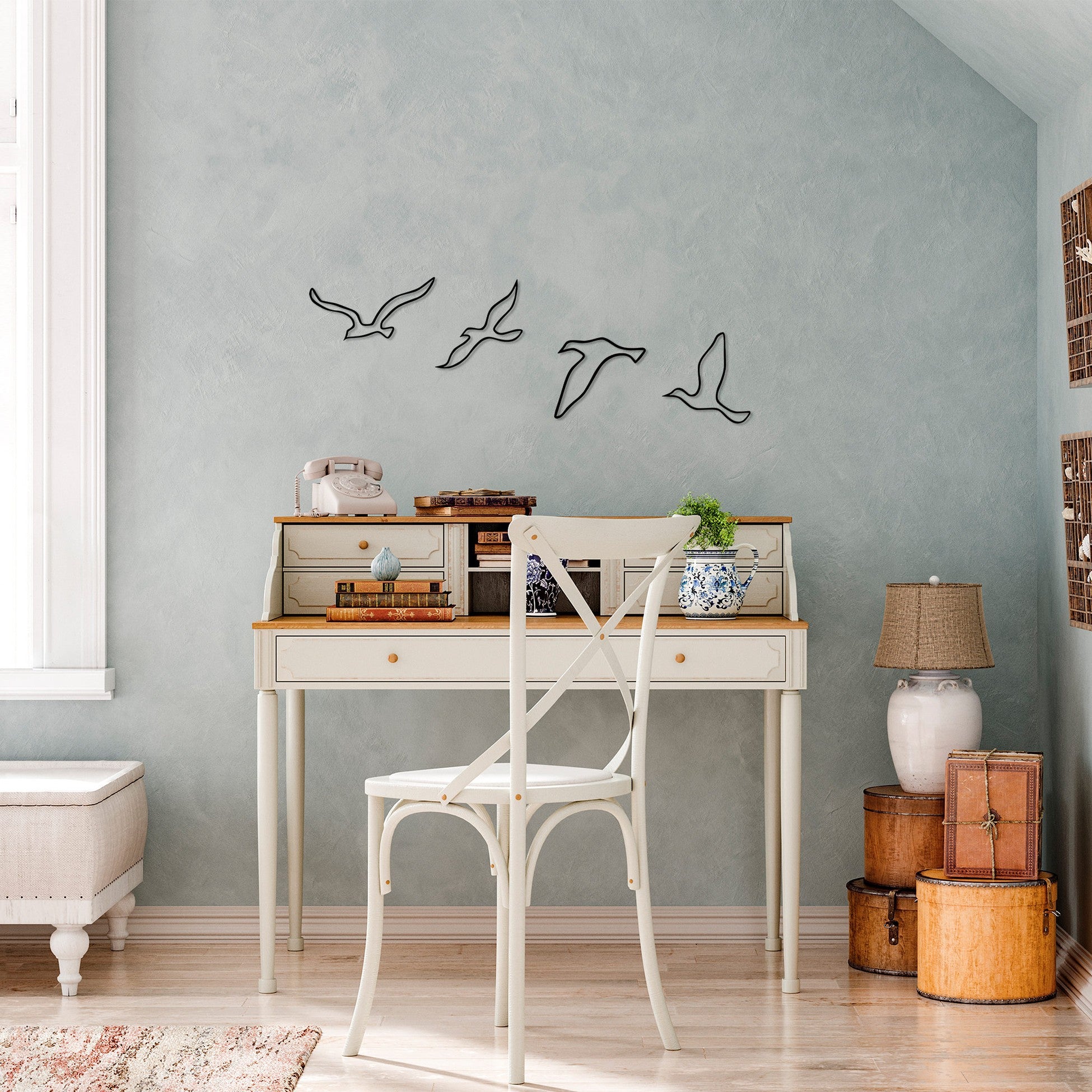 Accessoire mural en métal décoratif Birds - 486