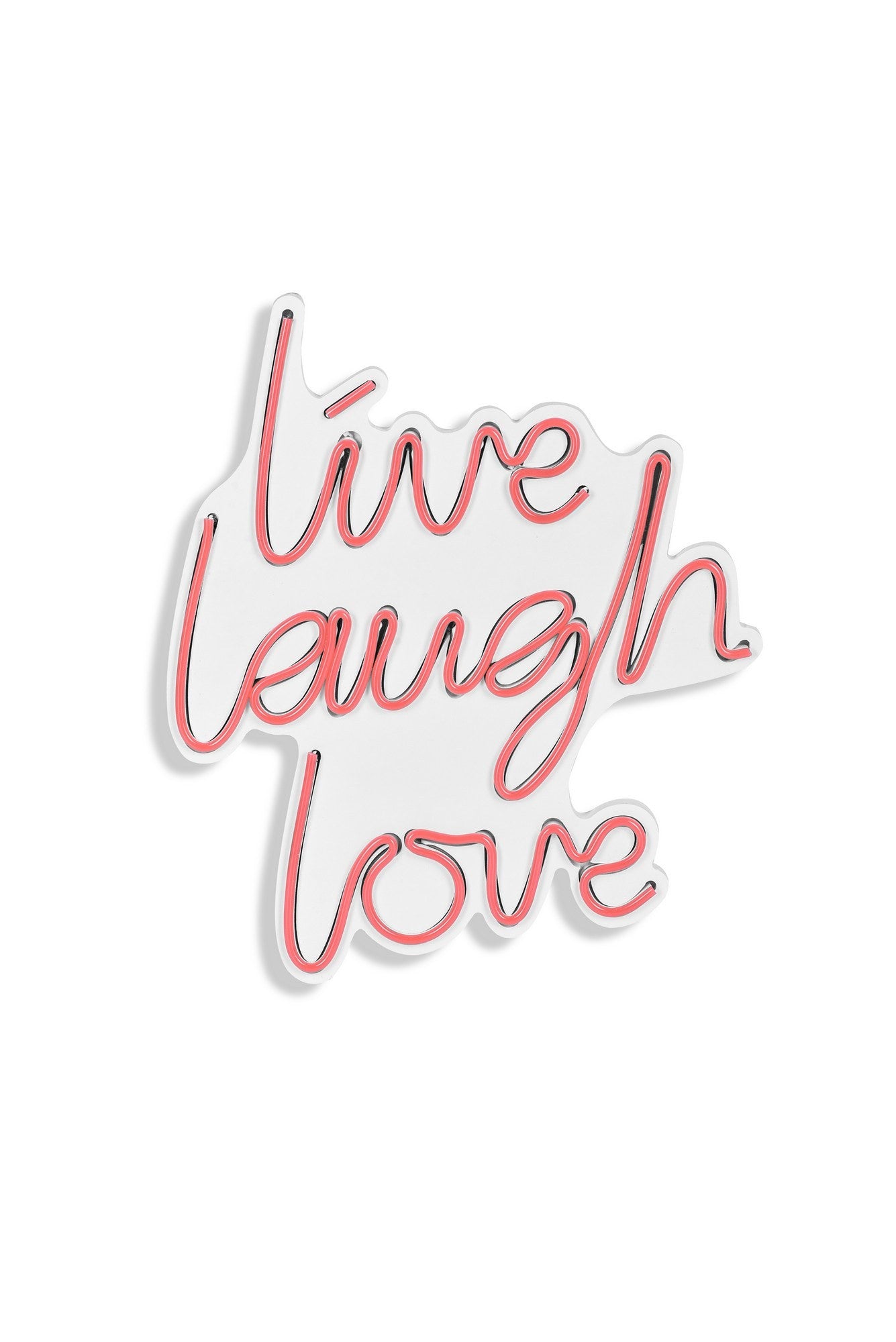 Éclairage LED en plastique décoratif Live Laugh Love - Pink