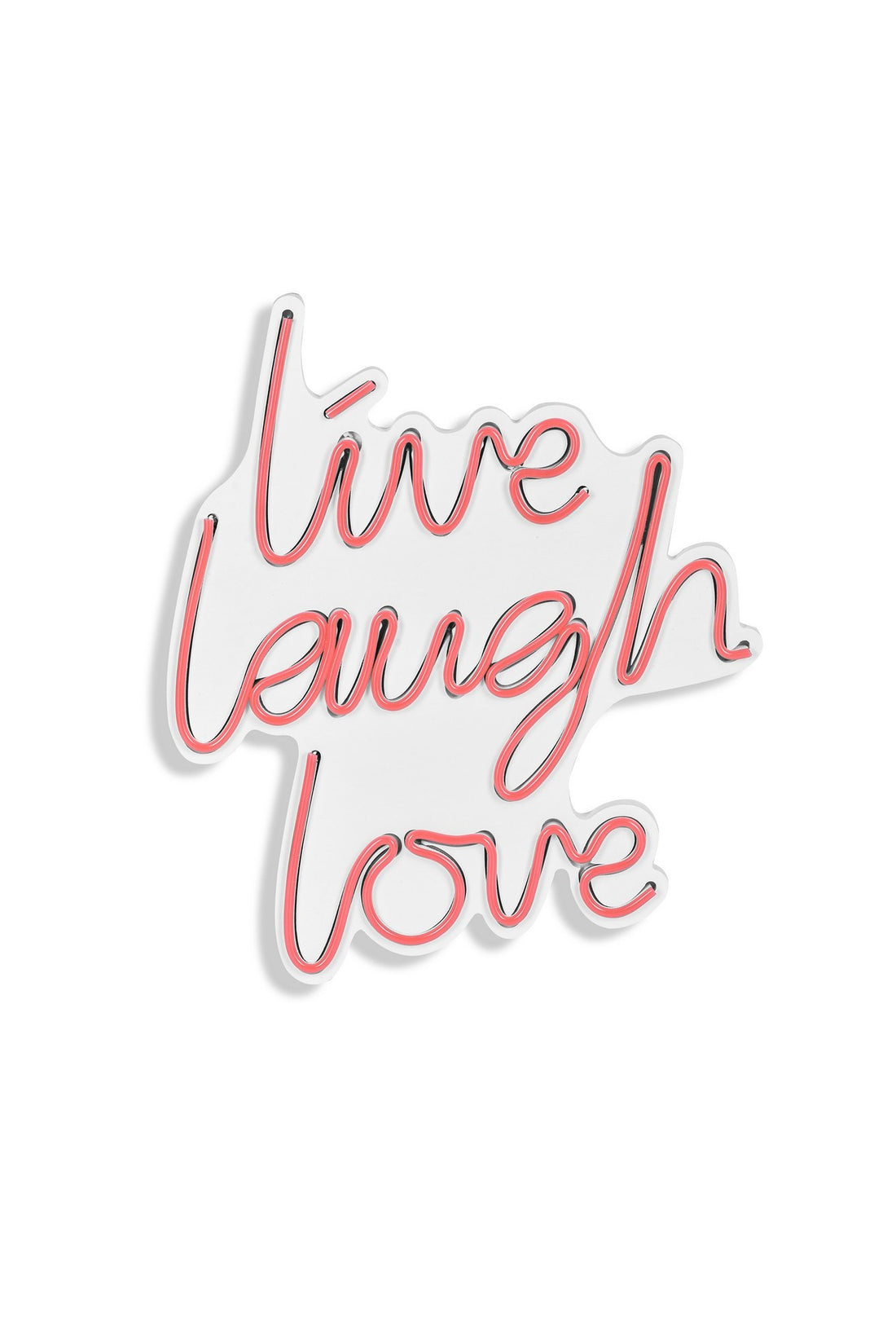 Éclairage LED en plastique décoratif Live Laugh Love - Pink