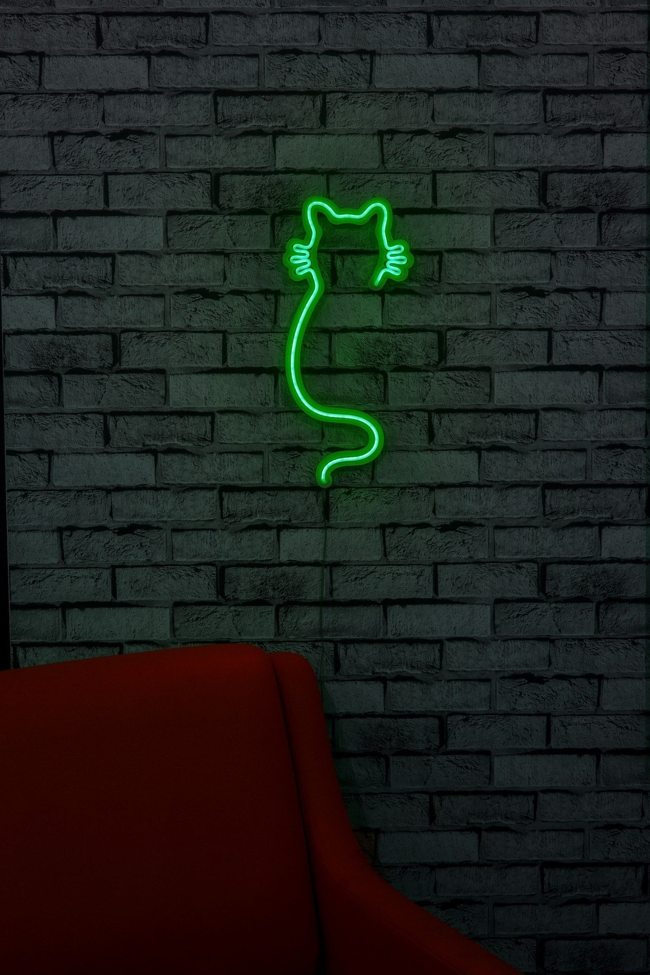 Éclairage LED en plastique décoratif Cat - Green