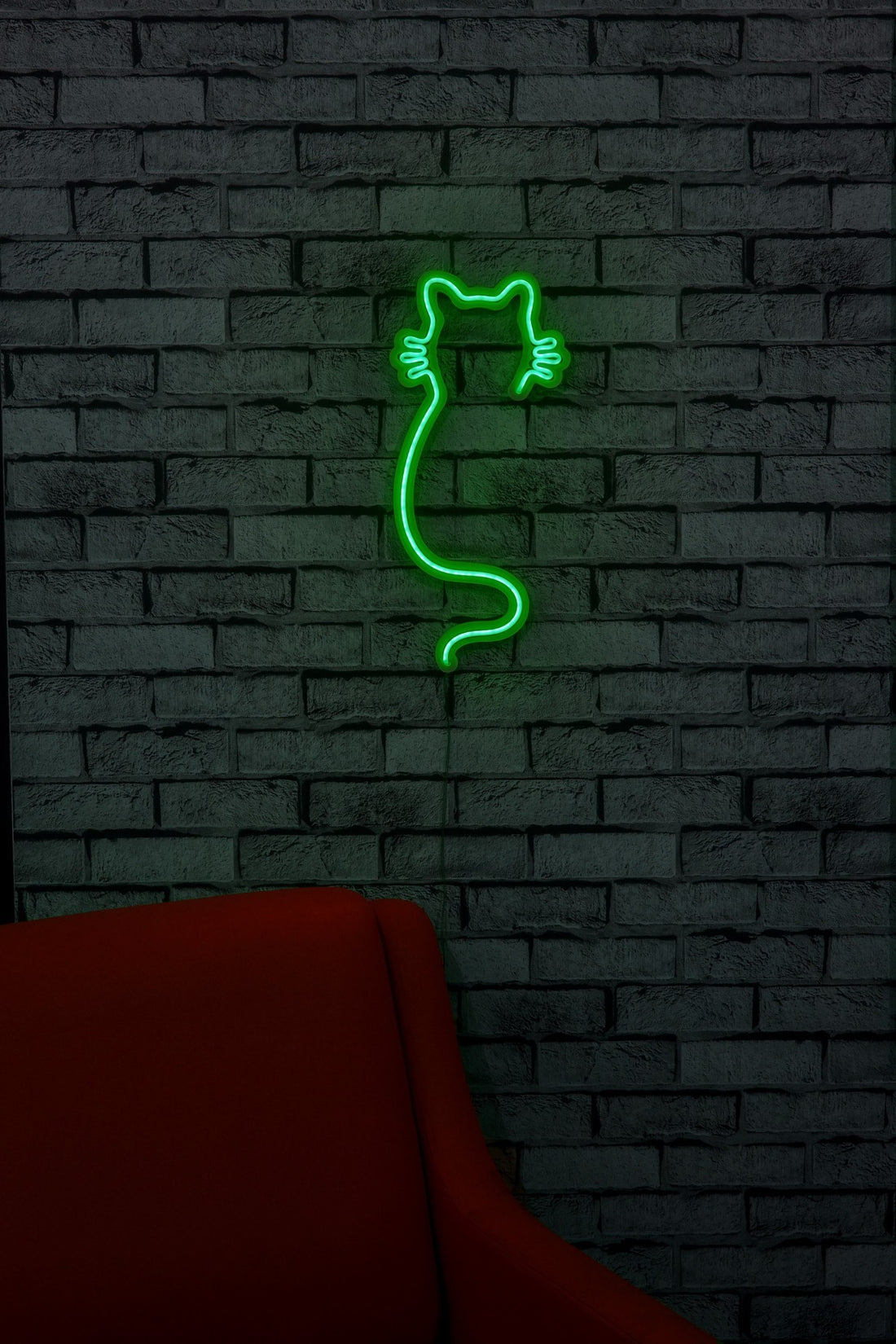 Éclairage LED en plastique décoratif Cat - Green