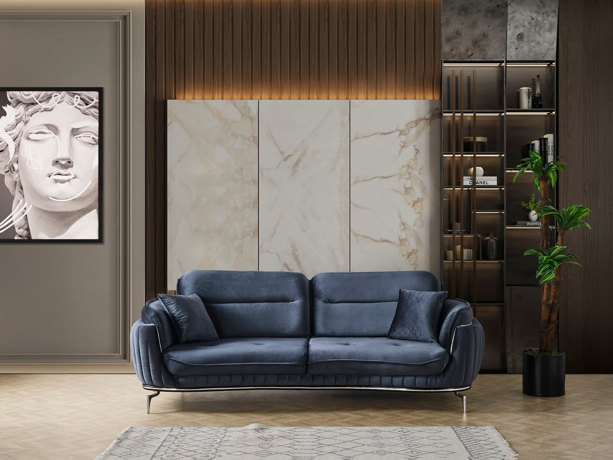 Platin Canapé 3 Places Anthracite