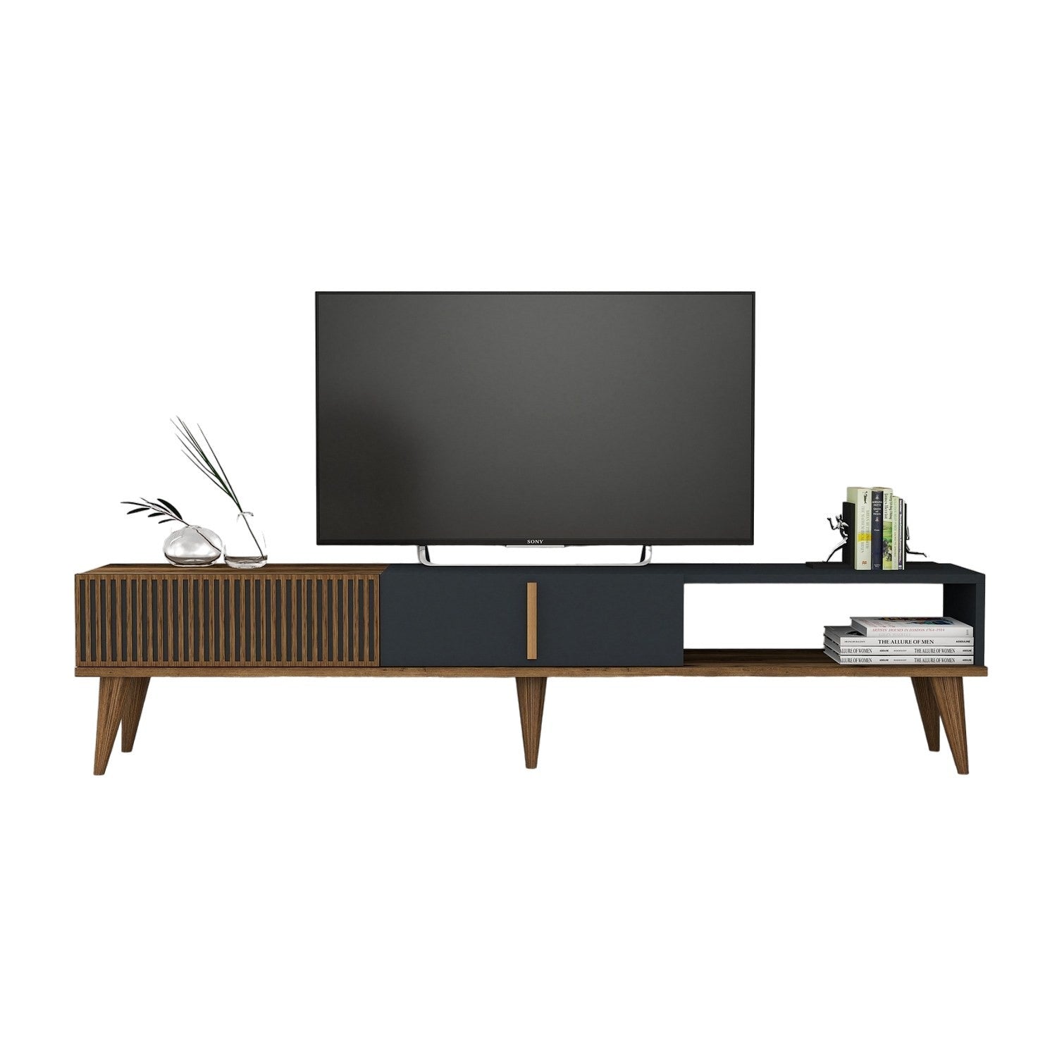 Meuble TV Milan Alt - Walnut, Anthracite