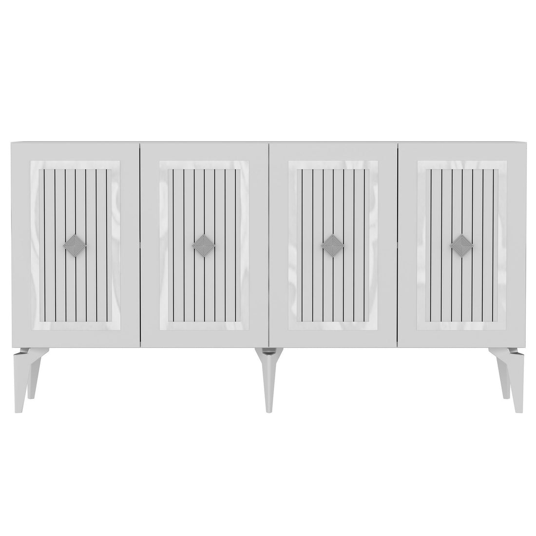 Console Nora - White, Silver