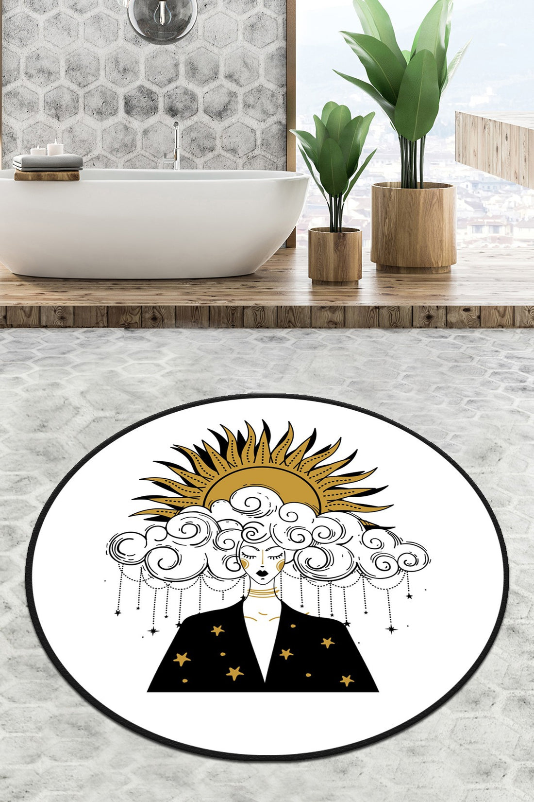 Tapis de bain Afitab Circle Djt 80