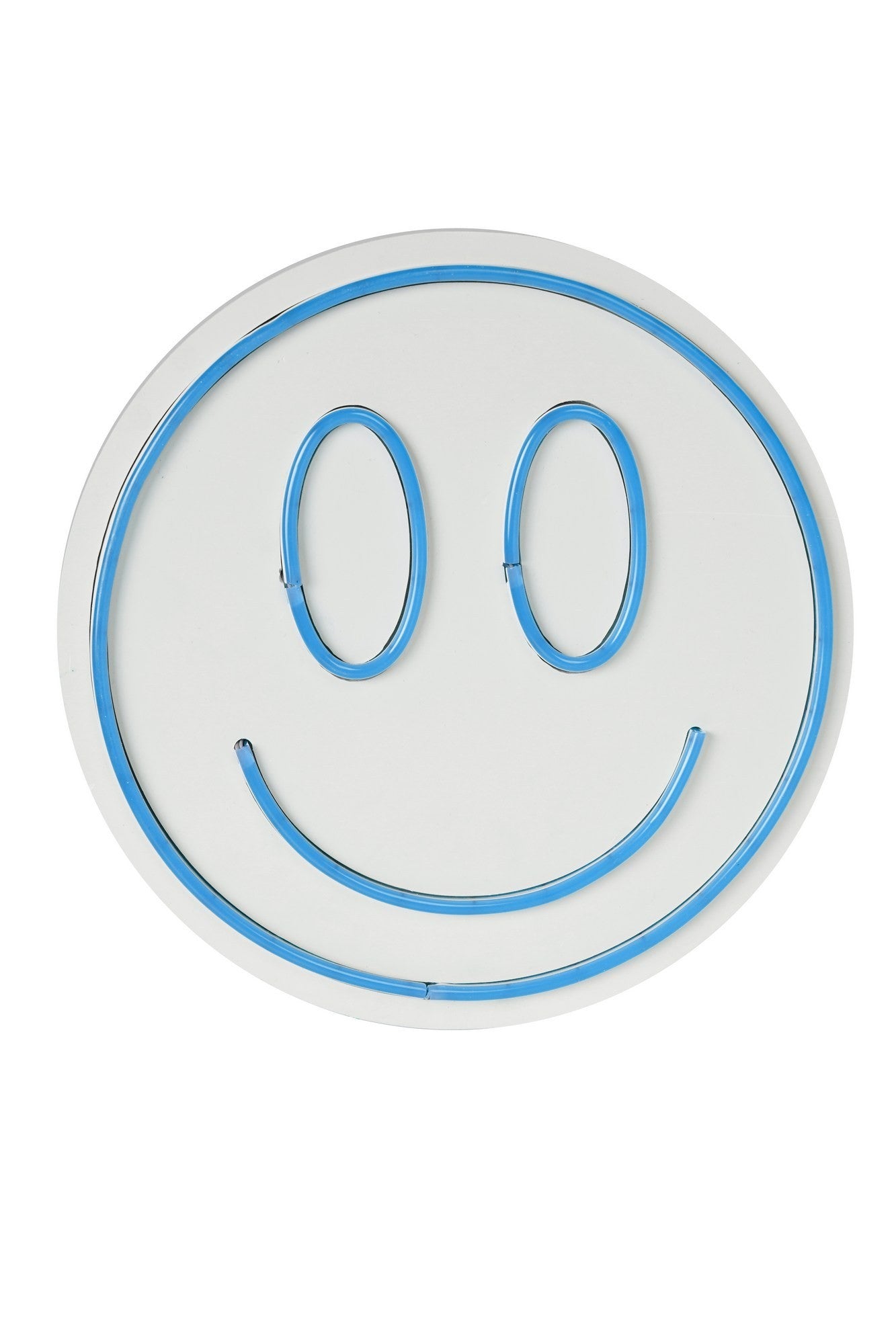 Éclairage LED en plastique décoratif Smiley - Blue