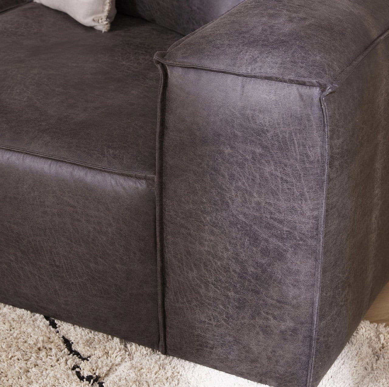 Canapé modulable 3 places en Nubuck Frida