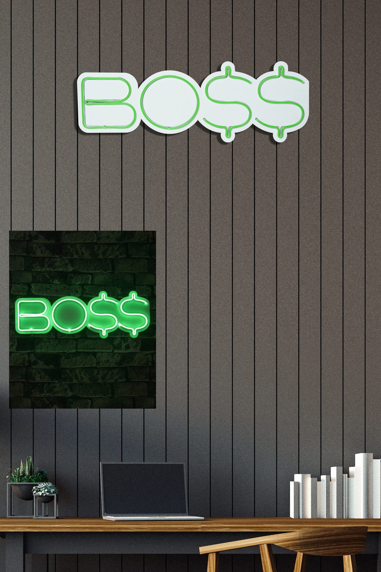 Éclairage LED en plastique décoratif BOSS - Green